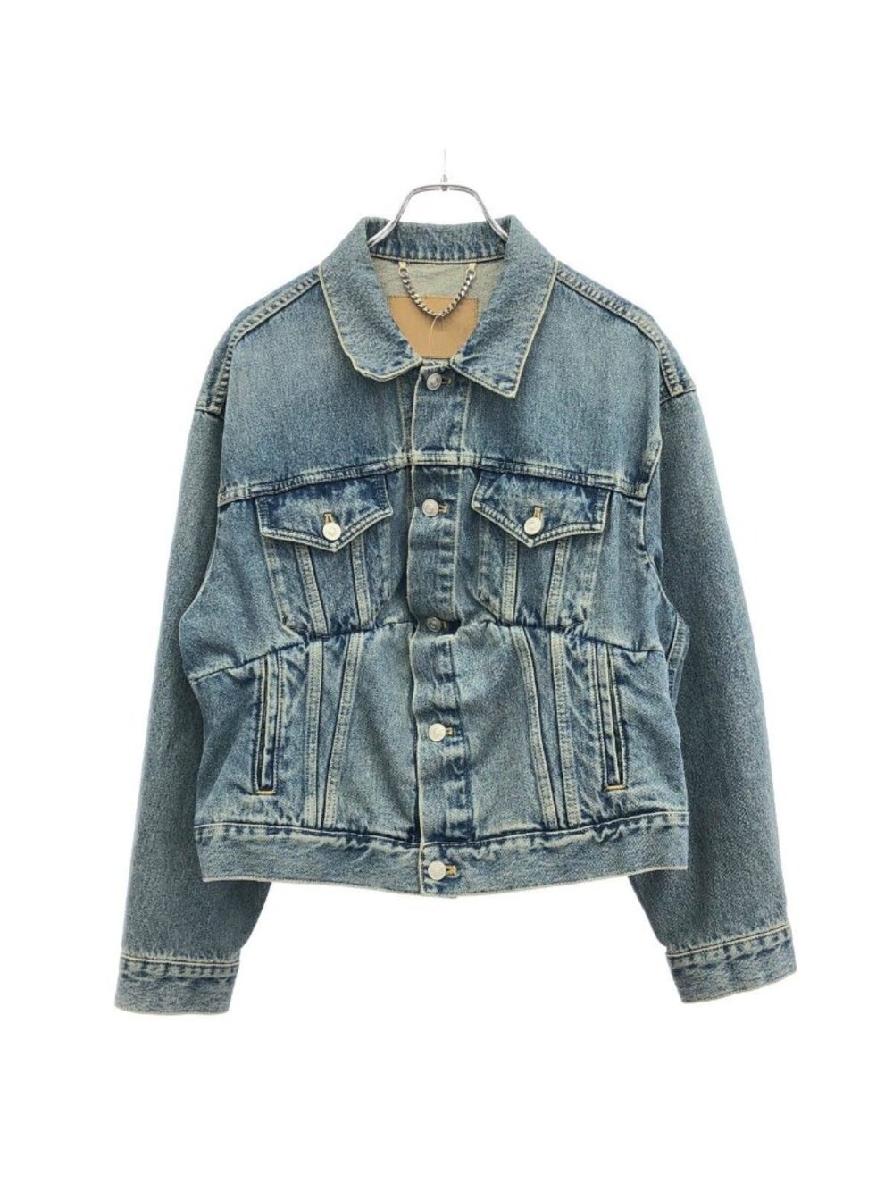 Balenciaga Swing Denim Jacket Indigo Blue 36